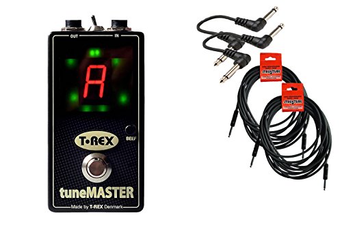 T-Rex Engineering TuneMaster Chromatic Tuner Cable Bundle w/ 4 free Items: 2x 18.6' Strukture Cables, 2x Hosa Patch Cables