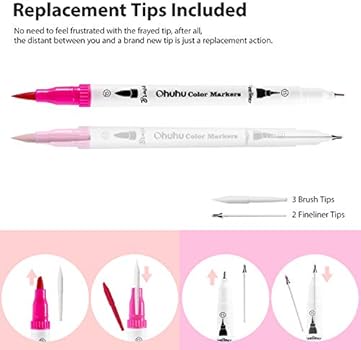 Amazon Com Ohuhu Art Markers Dual Tips Coloring Brush Fineliner Color Pens 60 Colors Of Water Based Marker For Calligraphy Drawing Sketching Coloring Book Bullet Journal Art Mother S Day Back To School Gifts ohuhu art markers dual tips coloring brush fineliner color pens 60 colors of water based marker for calligraphy drawing sketching coloring book