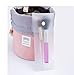 Drawstring Makeup Bags Travel Cosmetics Bag Brush Organizer Toiletry Kit Storage Pouch (Pink).