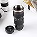 Camera Lens Coffee Mug + Bonus Cute Spoon, Photo Coffee Cup Stainless Steel Thermos For Photographer Gift 16OZ TMANGO (Canon 70-200mm B)
