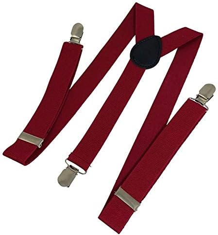 Days Off Suspender for Men Fully Adjustable Elastic Trouser Braces Y shape with Strong Metal Clips One Size Fits All