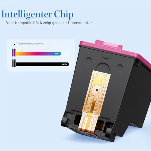 302XL 302 XL Multipack Printer Cartridges for HP 302 Printer Cartridges for HP Envy 4525 4520 4522 4523 4524 Officejet 3830 3831 3833 Deskjet 3630 3636 3638 1110 (Pack of 2) 302XL 30202 (XL)