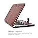 ZinMark 11 Inch Laptop Cover Leather Case, Compatible with 11.6 Inch MacBook Air A1370 and A1465, Anti-Scratched PU Leather - Brown
