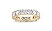 NYC Sterling 4MM Gold Cubic Zirconia Round Luxury Eternity Rings, Box Included (6)