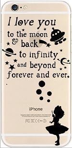 iPhone 8 / 7 Compatible, Colorful Rubber Flexible Silicone Case Bumper for Apple Clear Cover - I love you