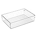 mDesign Plastic Makeup Drawer Organizer for Bathroom Vanities, Countertops - Storage Bin for Makeup Brushes, Eyeshadow Palettes, Lipstick, Lip Gloss, Blush, Concealers - 12 x 9 x 3 - 2 Pack - Clear