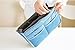KLOUD City 6 Colors Nylon Travel Handbag Pouch/Bag in Bag/Insert Organizer/Cosmetic Pocket/Makeup Bag/Tidy Bag plus KLOUD City Cleaning Cloth (blue)