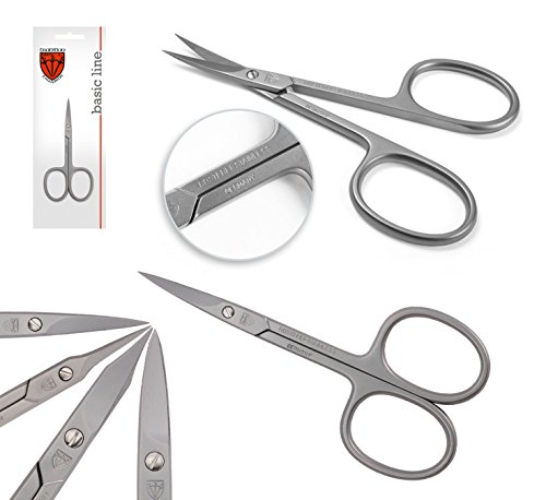 3 Swords Germany – brand quality STAINLESS STEEL INOX CURVED CUTICLE SCISSORS with case, manicure pedicure grooming…