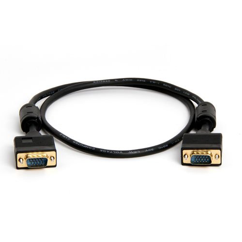 3ft Svga Super VGA M/m Male to Male Hd15 Monitor Cable Ferrites Gold Plated