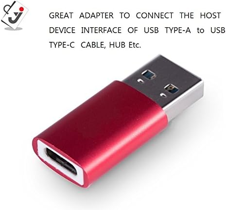 JOYSHOPIX USB Type C Female to USB 3.0 Male Adapter USBC 3.1 GEN 1 to USB3 Adaptor Small Converter Data Sync & Fast Charging for Laptop Wall Car Charger Type-A Interface (Dark Grey)