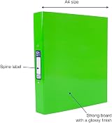 Oxford Premium A4 Ring Binder Light Green 25mm 40mm Spine Laminated view 2