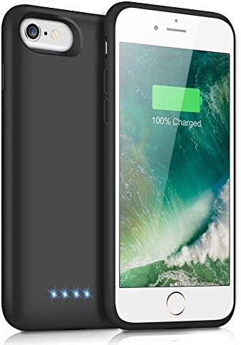 iPosible Battery Case for iPhone 6/6S/7/8, [6000mAh] Charging Case Extended Battery for iPhone 6/6S/7/8 Rechargeable Battery Power Bank Portable Charger Case [4.7 inch]【2019 Newest Version】