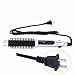 Tingkam® 3 in 1 Hair Styler Professional Ceramic Hair Straightener Curler Comb Round Brush Pearl White Handle 360° Swivel Cord 2 Heating Settings