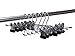 6 Quality Pants Hangers Heavy Duty Add-on Skirt/Slack Metal Hanger, Extra Wide Adjustable Clips, Multi Stackable Add on Hangers, Chrome, Jeans, Bottoms, Set of 6