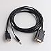 NewBEP HDMI to VGA Cable Adapter with 3.5mm Audio Cord, 1080P HD 6ft/1.8m Gold-Plated HDMI Male to VGA Male Active Video Converter Cord Support Notebook PC DVD Player Laptop TV Projector Monitor