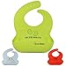 UpwardBaby Bean Thinking Of You | Food Safe Waterproof Silicone Bib - Wipes Clean Easy | Soft Baby Bib Material Comfortable Mess Free Meals | Stain And Heat Resistant