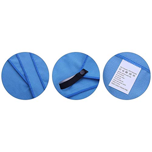 A Yoga Towels Travel Sports Towels, Super Absorbent, 100% Microfiber,?1pc Towel (60" X 30") with 2pcs Hand Towel (25" X 16") for Backpacking, Yoga, Pilates or Gym