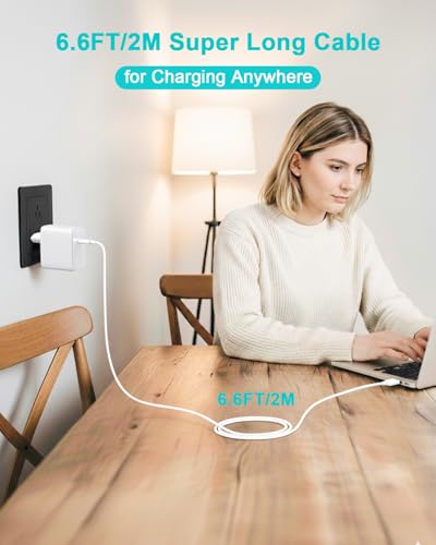 USB C Charger 100W Compatible with MacBook Pro 16 14 Inch, MacBook Air 15 13 Inch 2025 2024 2023 2022 2021 2020 2019 2018 M4 M3 M2 M1, USB-C Charging Cable 2M 5A (White)