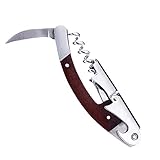 Wine Opener Ztent Waiter's Corkscrew Rosewood Handle Bottle Openers and Foil Cutter