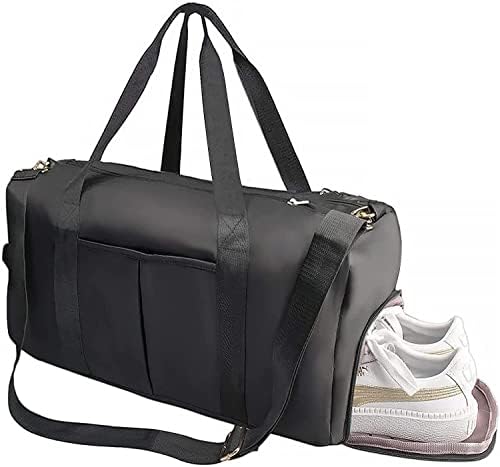 AMERTEER Gym Duffle Bag with Wet & Shoe Compartment | Sports Gym Bag ...