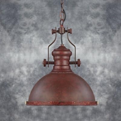 fei Nautical Style Old Copper Pendant Light Fixture with Frosted Diffuser