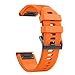 ANCOOL for Fenix 5/Fenix 6/Fenix 7 Band 22mm Silicone Watch Band for Fenix 8 Fenix E 47mm/Fenix 5 Plus/Fenix 6 Pro/Fenix 7 Pro/Forerunner 935(Orange)