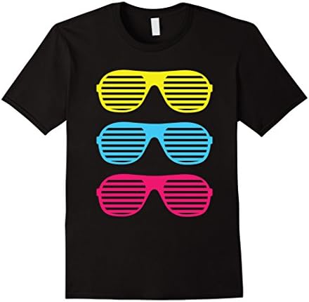 Men's Neon Cool "Shutter Shades" T-Shirt 2XL Black