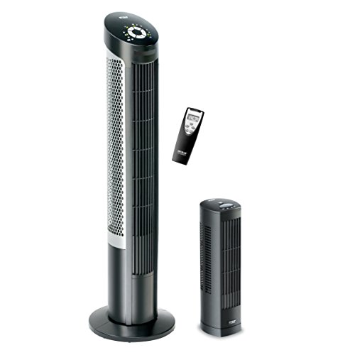 Seville Classics UltraSlimline Tower Fan Combo Pack, Black