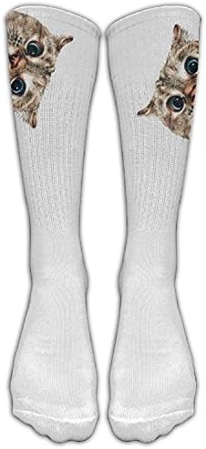 AWENGESS A Cat,watch,cartoon,funny,strange,art Socks Women's Single Pack Novelty Knee High Socks
