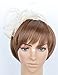 Womens Lady Cocktail Fascinator Hat for Wedding Accessory Ivory