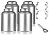 Round Stackable Tea Tin Canister Containers 5.4