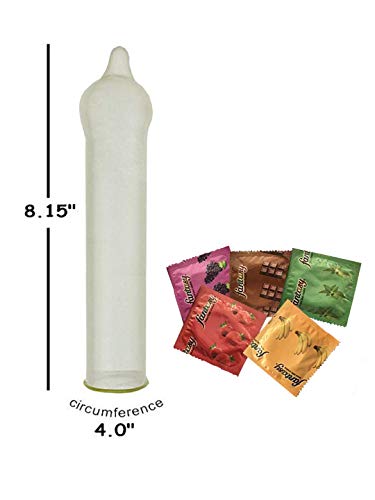 Fantasy Flavored Condoms - Strawberry Flavor - Sugar Free & Delicious - Pack of 100 Condoms