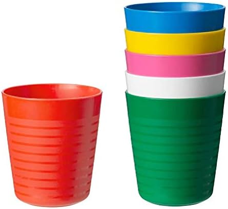 Plastic Cups / Mug 20 CL Assorted Colours Pack of 6 (Ideal For Schools & Parties)