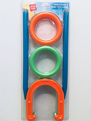 Play Day Horseshoe and Ring Toss Game