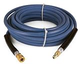 50 ft 3/8" Blue Non-Marking 4000psi Pressure Washer Hose With Couplers Installed
