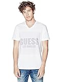 GUESS Men's Bron V-Neck Logo Tee