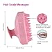 Hair Scalp Massager Chialstar Scalp Massaging Shampoo Brush Silicone Soft Comb for Scalp Care Hair Cleaning Shower Cellulite Massager Tourmaline contained Pink(2 Pack)