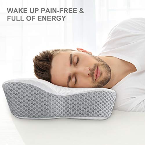 BedStory Cervical Memory Foam Pillow, Neck Pillows for Pain Relief