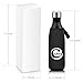 Stainless Steel Water Bottle & Nylon Brush & Neoprene Cover Set, Vacuum Insulated Travel Water Bottle, 17oz Double Wall Water Cup