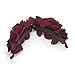 Meilliwish Flowers Rose Hair Clip Ponytail Holder(H41)(WineRed)