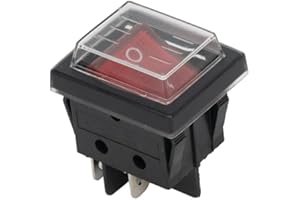2 Position 4 Pin Rocker Switch for Power Pump, Waterproof ON OFF Control, 16A 250VAC / 20A 125VAC, for Appliances and DIY Pro