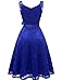 AONOUR Women's Floral Lace Cocktail Party Dress Short Prom Dress V Neck