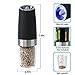 AUYI Electric Salt and Pepper Grinder Set - Automatic Operation, Adjustable Coarseness, 6 AAA Batteries Powered (Not Include), Pack of 2