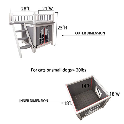 Petsfit-Indoor-Wooden-DogPetCat-House-with-Stairs