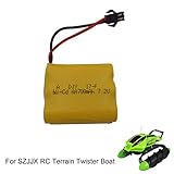 SZJJX RC Boat Rechargeable Battery 7.2V 700mAh Battery Pack for RC Terrain Twister Boat 4WD 2.4G Tank Vehicle 8 Channels