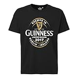 Guinness T-Shirt With Brewed In Dublin Bottle Label, Black Colour