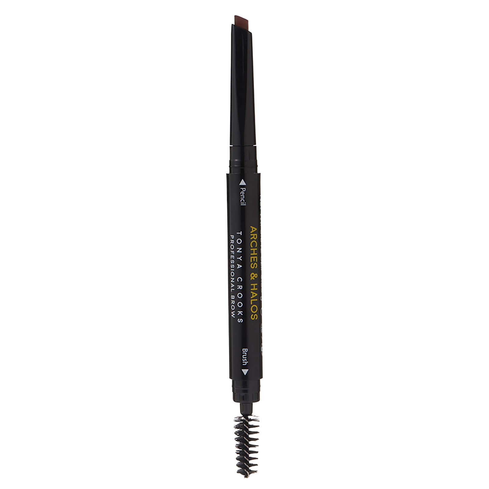 Arches & Halos Angled Brow Shading Pencil - Double Sided Eyebrow Filler and Spoolie - Angled Brush Design for Precise Shaping and Styling - Buildable, Easy Blend Pigment - Auburn - 0.35 g