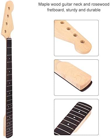 バスネック 21フレット電子ベースネック 予約販売品 85センチ4弦ローズウッドフレットボードメープルホワイトマークドットネックギターベースdiyパーツ