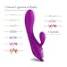 G-spot Rabbit Vibrator for Women - Adorime Powerful Clitoris Stimulation Massager Waterproof Dildo with Dual Motors, Rechargeable Female Vibe with 7 Vibration Modes, Adult Sex Toys for Couples