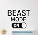 Ditooms Fitness Motivational Wall Decals Quotes Beast Mode Gym Sport Inspirational Home Decor Art Vinyl Wall Stickers